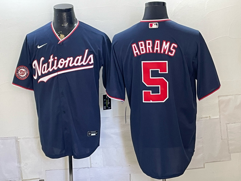 Men Washington Nationals #5 Abrams blue Nike MLB 2026 jersey 0826004